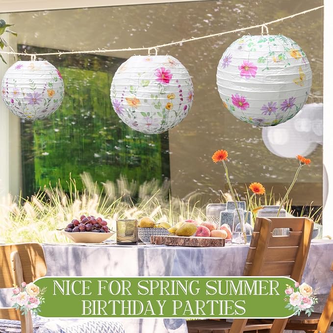 Baquler 12 Pcs Paper Lanterns Party Decorations, Hanging Paper Lanterns in 3 - Image 3