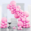 PartyWoo Pink Balloons 140pcs Matte Pink Color 18 12 10 5 Inch | 18 12 10 5 Inch by PartyWoo