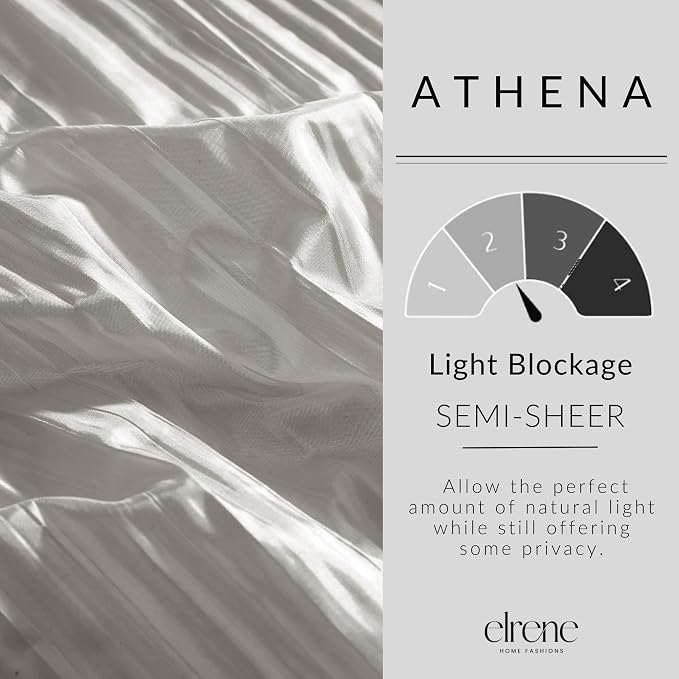 Athena Faux Silk Window Curtain and Scarf Set, Sterling - Image 4