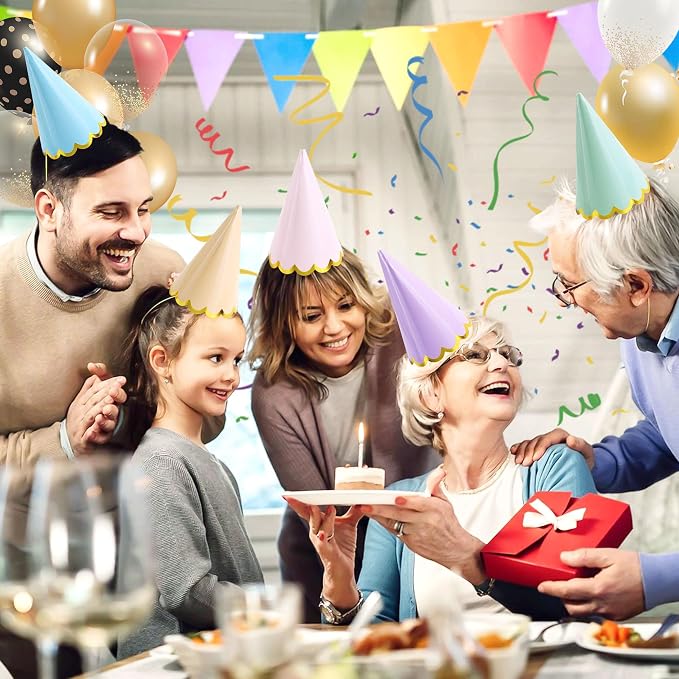 CANREVEL 24 PCS Pastel Party Hats - Image 4