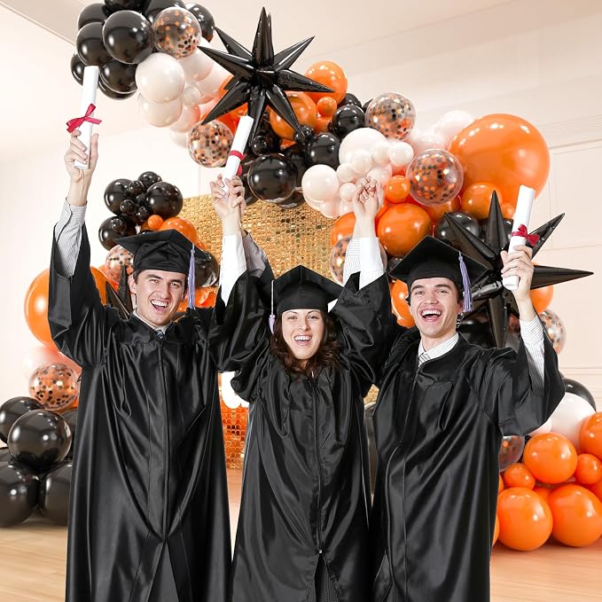 141pcs Orange Black and White Balloon Garland Kit, 18 12 10 5 Inch Balloon | - Image 6