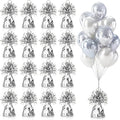 16 PCS Metallic Wrapped Balloon Weights Silver Heavy Balloon Weight by SPFYunion