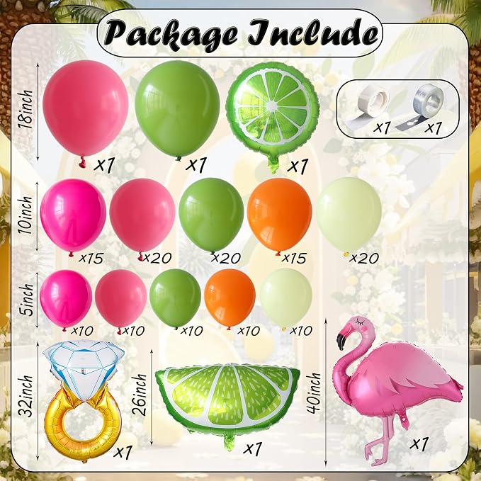 Margs And Matrimony Bachelorette Party Decor Balloon Arch Kit | 148Pcs - Image 2