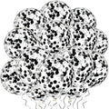 VHUWE Black Silver Confetti Balloons 25 Pcs, 12 Inch Thickened Clear Latex by VHUWE