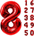40 Inch Red Number 8 Balloon Large Red Foil Balloon Red 8 Balloons Mylar Helium by Yeodong