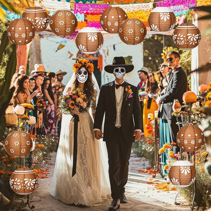 Baquler 12 Pcs Cielito Lindo Hanging Paper Lanterns Party Decorations, 8 Inch - Image 5