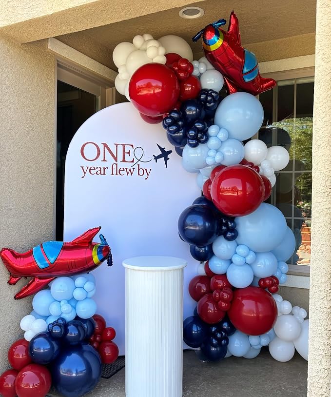 Airplane Birthday Party Decorations 142pcs Airplane Balloon Garland Arch Kit - Image 5