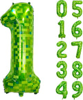 40 inch giant Green pixel miner game number 1 balloon | Large mining theme foil by Exquisitehighqualitypartydecorationstomeetyoureveryneed%EF%BC%81