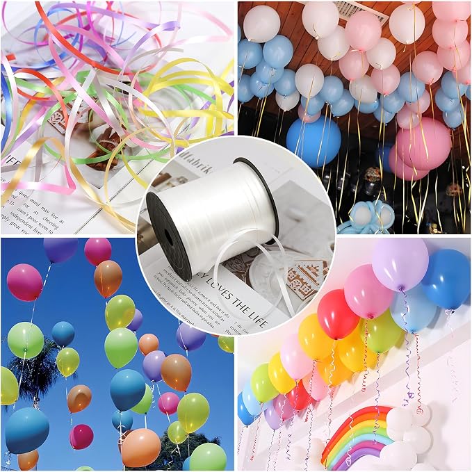 500 Yards Curling Ribbon Crinkle Balloon String Metallic Color 3/16 Inch - Image 6