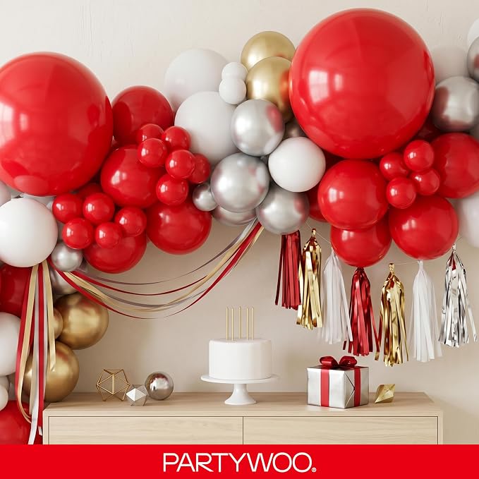 PartyWoo Red Balloons 85pcs Different Sizes of 18 12 10 5 Inch | Balloons - Image 8
