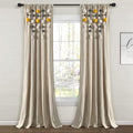 Lush Decor Boho Pom Pom Tassel Linen Textured Window Curtain Panel, Single 52" by LushDecor