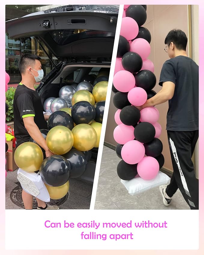 YALLOVE 2-Pack Up to 80-Inch Adjustable Metal Balloon Column Stands | - Image 4