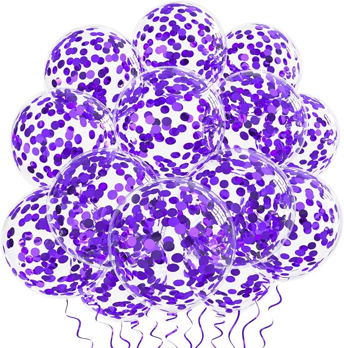 Purple Confetti Balloons by VHUWE