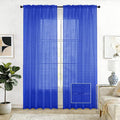 SpaceDresser Check Sheer Curtains 84 Inches Long by SpaceDresser