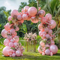 Double Stuffed Pearl Pink Balloon Garland Arch Kit | 18/12/10/5inch Different by Unknown