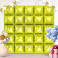 Lemon Green Square Foil Balloons 25 Pcs Metallic Lemon Green Balloons Wall by Unknown