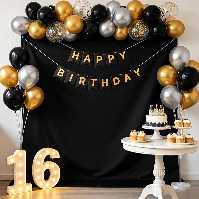 Black Photo Backdrop for Photoshoot, Fabric 8x10ft | Versatile Studio Photo - Image 9