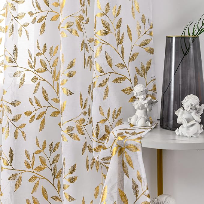 Sutuo Home White Sheer Curtains 96 Inches Long 2 Panels Set, Privacy Window - Image 3