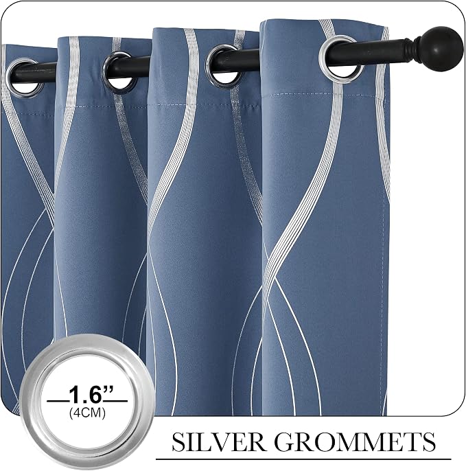 NICETOWN Bedroom Curtains Small Blackout Panels, Window Treatment Thermal - Image 3