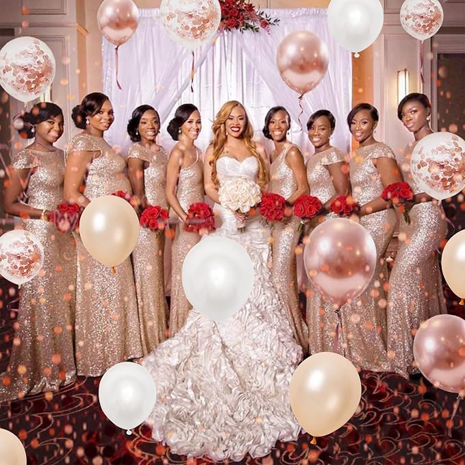Rose Gold Balloons, Baby Shower, Engagement, Bridal Shower, Princess Party - Image 4