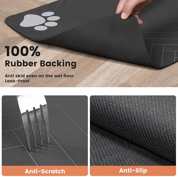 Pet Feeding Mat-Absorbent Pet Placemat - Image 2