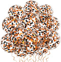 Orange Black Confetti Balloons 25 Pcs, 12 Inch Thickened Clear Latex Balloon by VHUWE