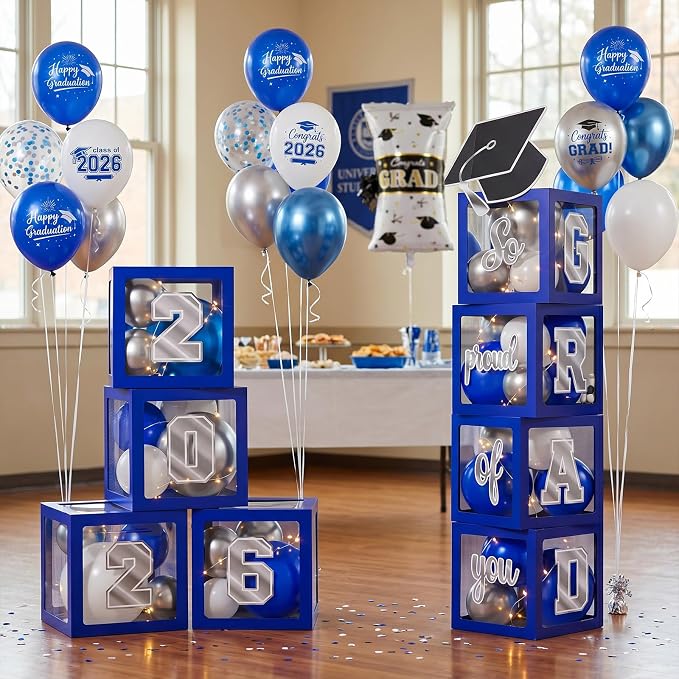 Graduation Decorations Class of 2026-Blue and Silver Graduation Party - Image 7