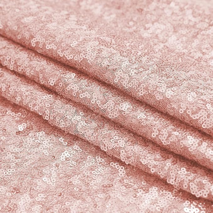 Sugargirl Rose Gold Sequin Backdrop Curtain 4FTx8FT Glitter Rose Gold - Image 7