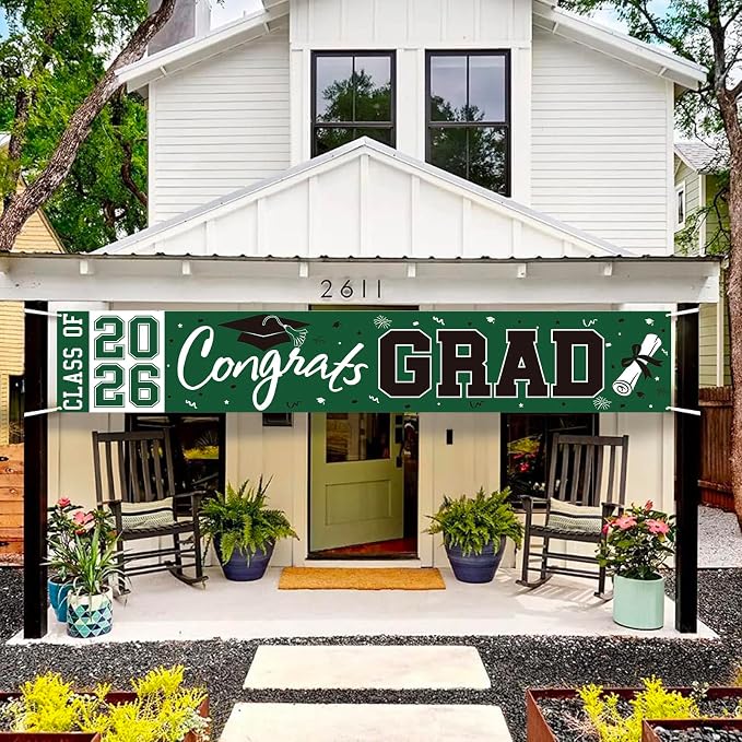 2026 Graduation Yard Sign, Large Congrats Grad Yard Banner Class of 2026 Banner - Image 2