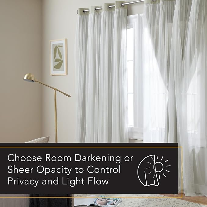 TOWN & COUNTRY LUXE Talia Double Layer Indoor Curtains, Sheer and Room - Image 9