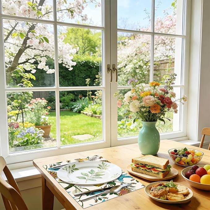 50 Pack Vintage Lemon Disposable Paper Placemats 11 x 16 Inches | Hummingbird - Image 6
