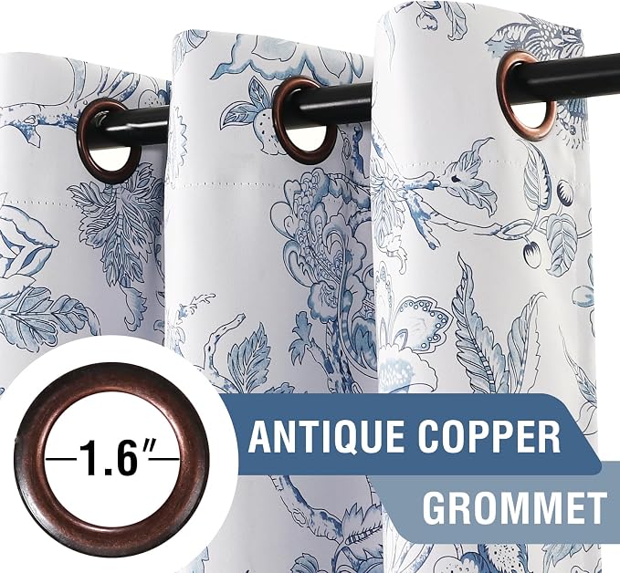 H.VERSAILTEX Blackout Curtains 96 Inch Length 2 Panels Set Floral Print Curtain - Image 3