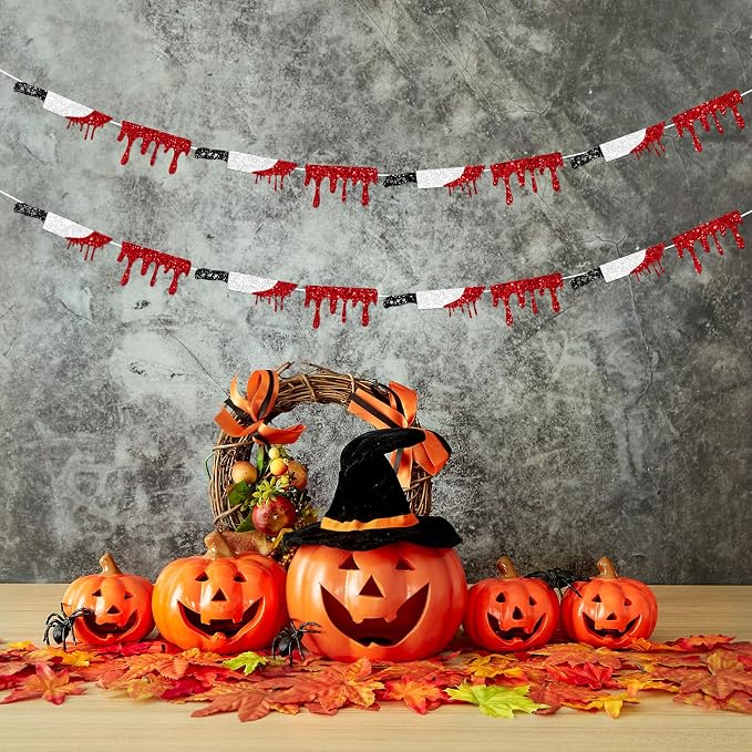 Glitter Knife Blood Drop Banner - Image 8