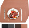 Vinyl Placemats Set of 6 Heat Resistant Easy Clean Non-Slip Place Mats by BxzanDya-LifeSmartMaker