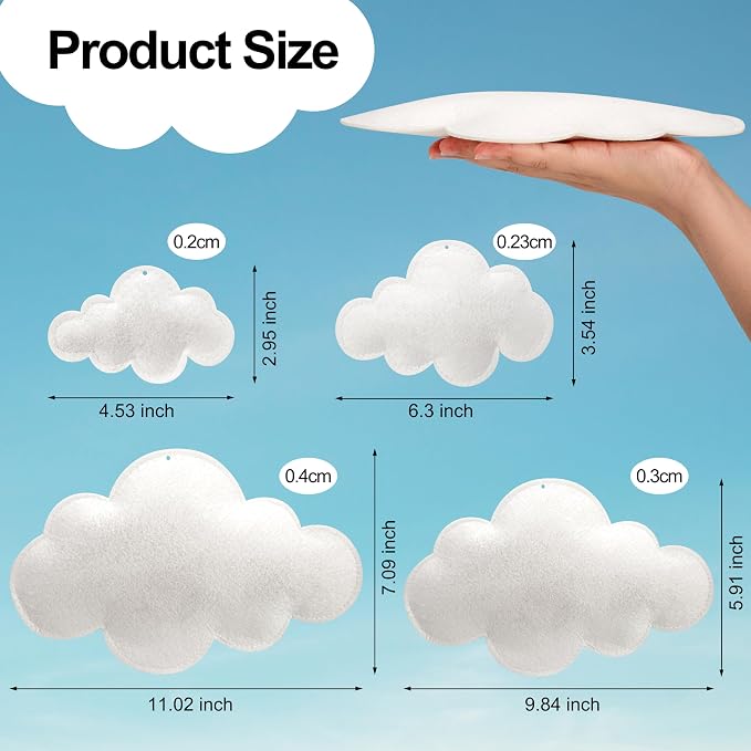 Ayfjovs 16PCS Cloud Hanging Decoration - Image 2