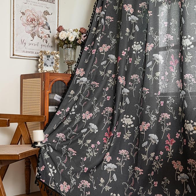 ENJOYBRIDAL Floral 96 Inch Curtains - Image 5