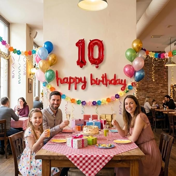 20 Pieces Foil Mylar Number Balloons 0 to 9 Set - Image 3