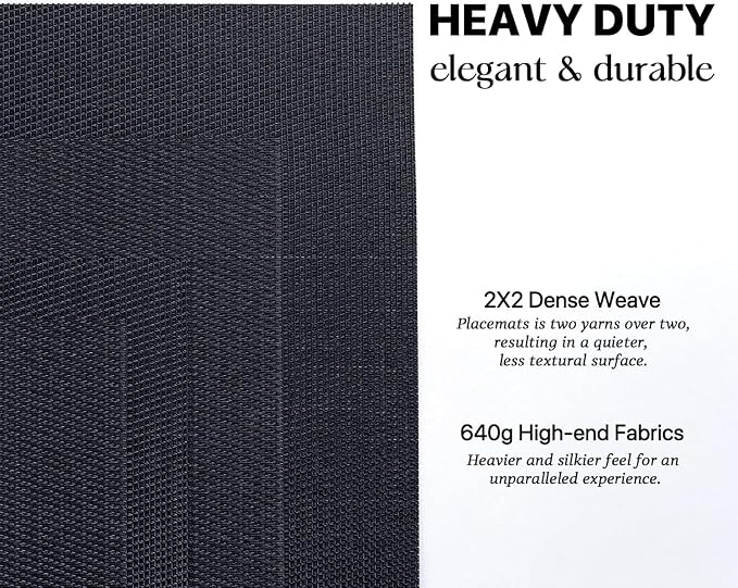 LEXMORE PlaceMats Set of 12 Vinyl/Plastic Woven Place Mats - Image 3