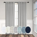 Grey Curtains 38 Inch Wide for Bedroom 2 Panels Rod Pocket Back Tab Loops Semi by Pitalk