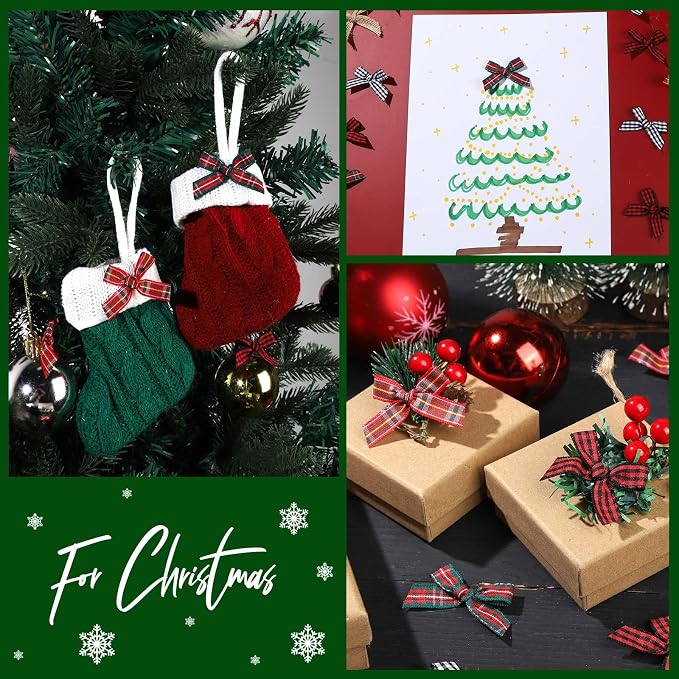 YGDZ Mini Christmas Bows, Small Bows - Image 5
