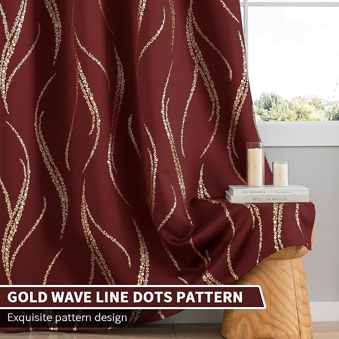 Yakamok Burgundy Blackout Curtains - Image 6