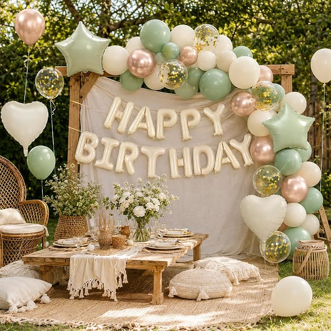 Sage Green Birthday Decorations - Image 7