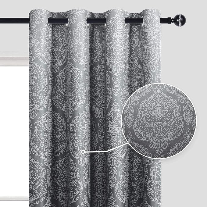 DWCN Black Room Darkening Curtains - Image 2
