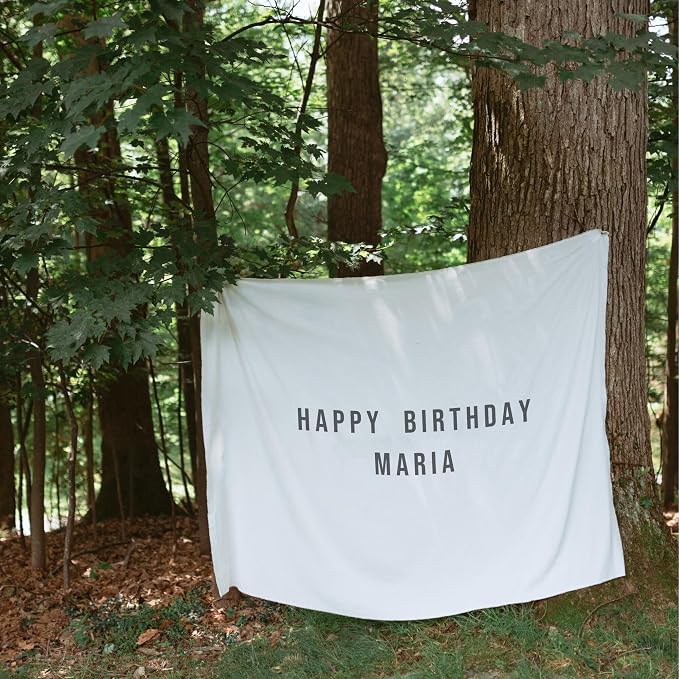 Personalised Birthday Name Flag, Custom Birthday Banner Fabric Sign, Boho Wall - Image 5