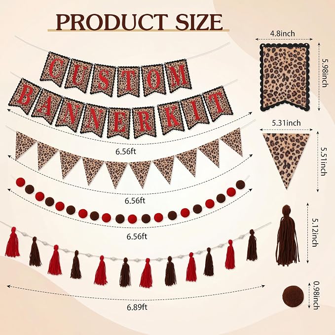 SmoothNovelty 139 Pcs Felt DIY Custom Banner Kit Include 104 Letters 18 - Image 2