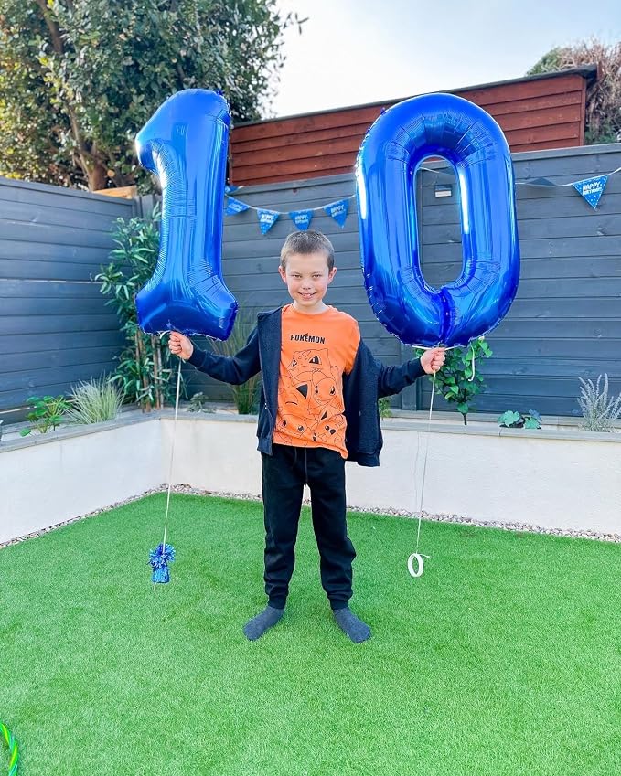 Navy Blue Number 10 Balloon 40 Inch - Image 2