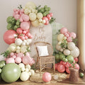Sage Green Pink Yellow Pastel Balloon Arch Kit by CROSSFINGERS