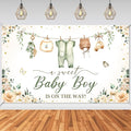 Mocsicka Baby Shower Backdrop Banner Cute Clothes Baby Shower Background by Mocsicka