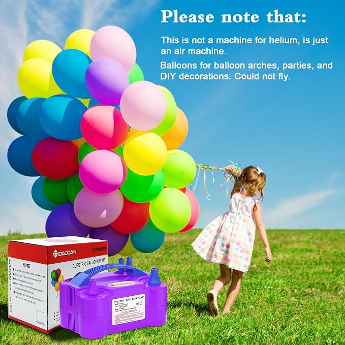 IDAODAN Electric Balloon Pump – Portable Balloon Air Pump Electric Inflator - Image 7