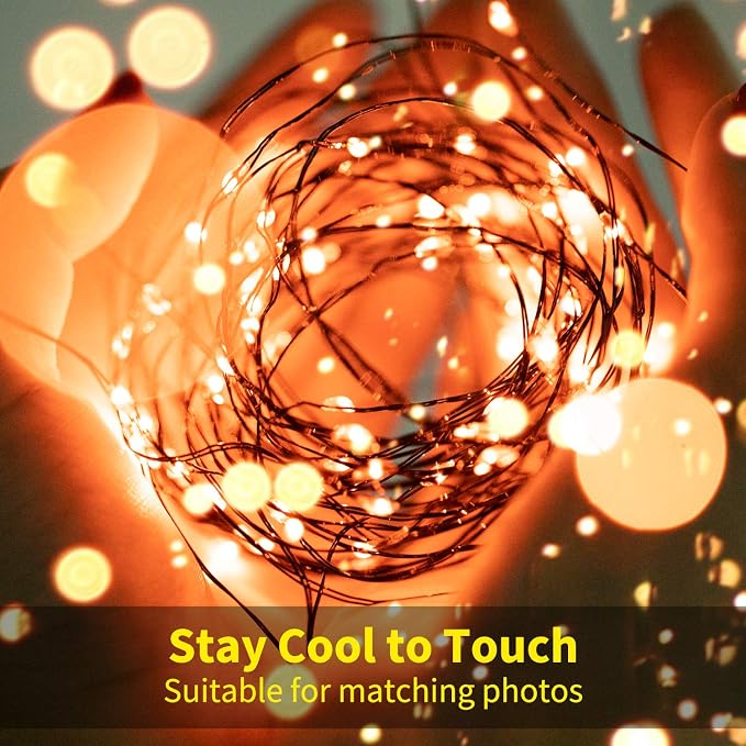 Brightown Halloween Orange Fairy String Lights: 12 Pack 7 Ft 20 LED Battery - Image 2